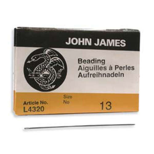 John James - English Beading Needles - 25 Pack Size 13 - L4320-013