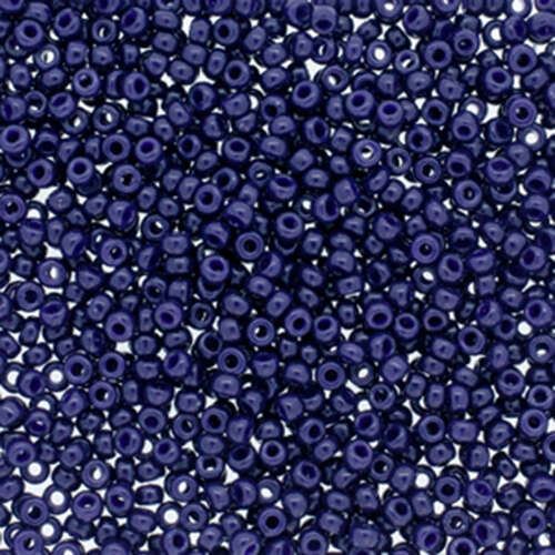 Miyuki 8/0 Rocaille Bead - 8-94494 - Duracoat Opaque Dyed Dark Navy Blue - 100gm Bag