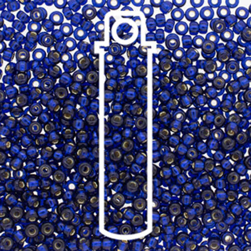 Miyuki 6/0 Rocaille Bead - 6-94281 - Duracoat Silver Lined Dyed Navy Blue - 100gm Bag