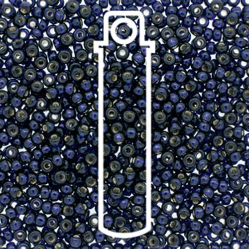 Miyuki 11/0 Rocaille Bead - 11-94282 - Duracoat Silver Lined Dark Navy Blue - 24gm Tube