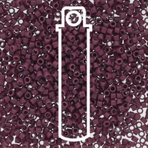 Miyuki 11/0 Delica Bead - DB2355 - Duracoat Opaque Grape Purple - 7.2gm Tube
