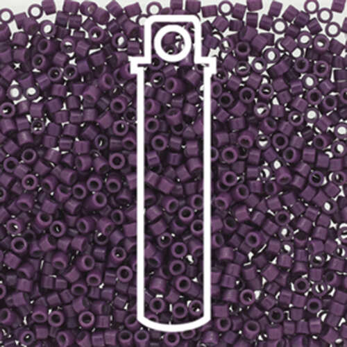 Miyuki 11/0 Delica Bead - DB2360 - Duracoat Opaque Dark Purple - 7.2gm Tube