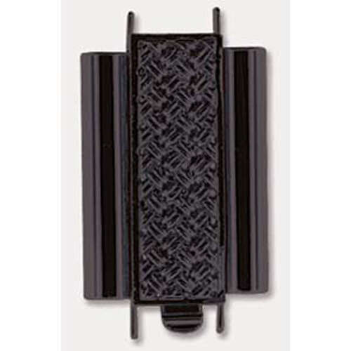 Beadslide Clasp Cross Hatch - Black - CLSP207BK-22