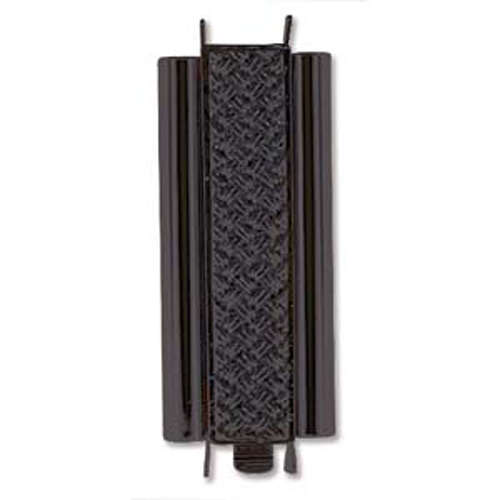 Beadslide Clasp Cross Hatch - Black - CLSP207BK-36