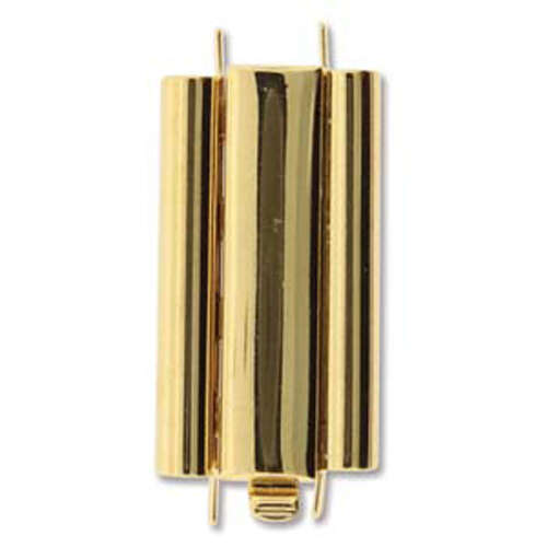 Beadslide Clasp Smooth Plain - Gold - CLSP216GP-30