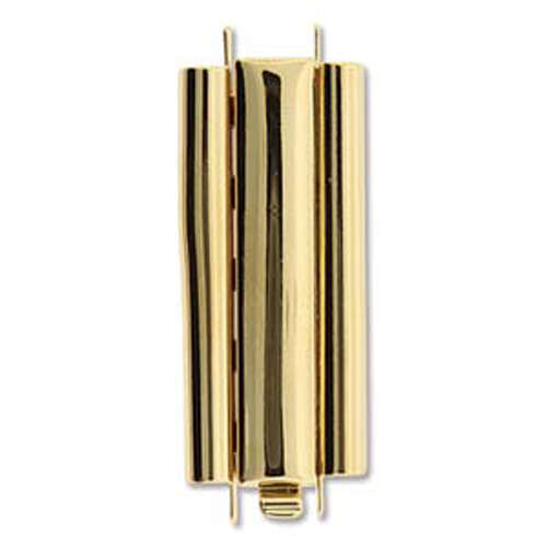 Beadslide Clasp Smooth Plain - Gold - CLSP216GP-36