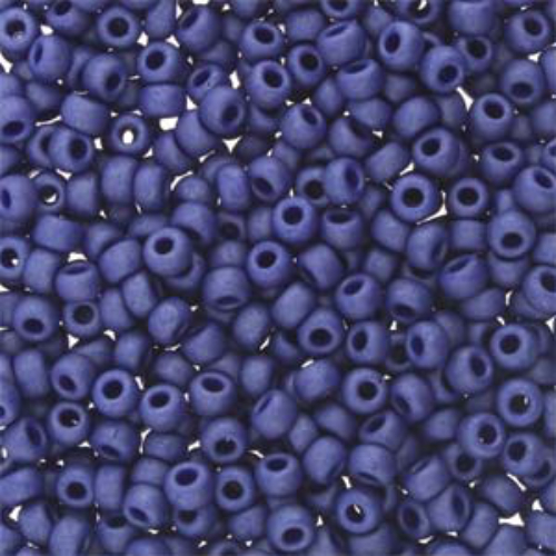 Miyuki 8/0 Rocaille Bead - 8-92075 - Matte Cobalt - 22gm Tube