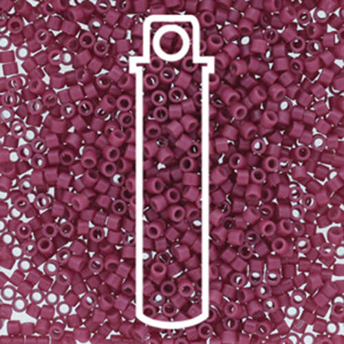 Miyuki 11/0 Delica Bead - DB2353 - Duracoat Opaque Raspberry - 7.2gm Tube