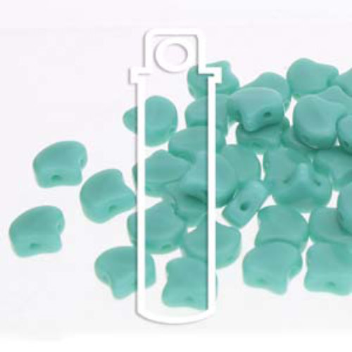 Ginko Leaf 7.5mm x 7.5mm - GNK8763130 - Opaque Turquoise Green - 22gm Tube