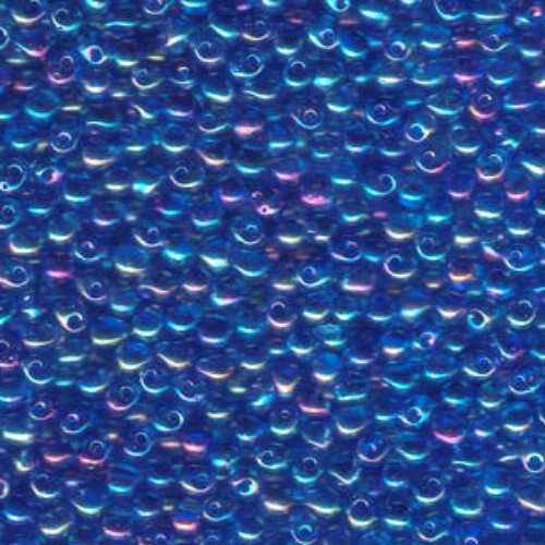 Miyuki 3.4mm Drop Bead - DP-9261 - Transparent Sapphire Blue AB - 250gm Bag