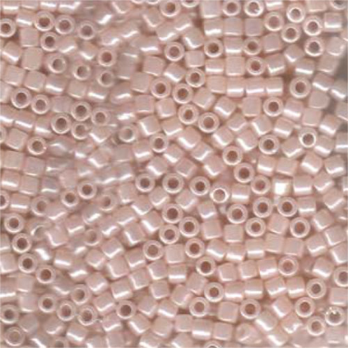 Miyuki 8/0 Delica Bead - DBL-0234 - Lined Crystal / Pale Salmon - 100gm Bag