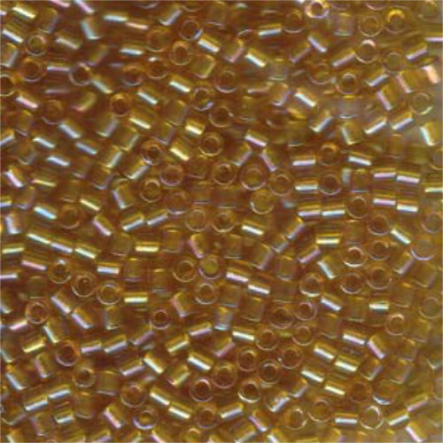 Miyuki 8/0 Delica Bead - DBL-0065 - Lined Topaz AB - 100gm Bag