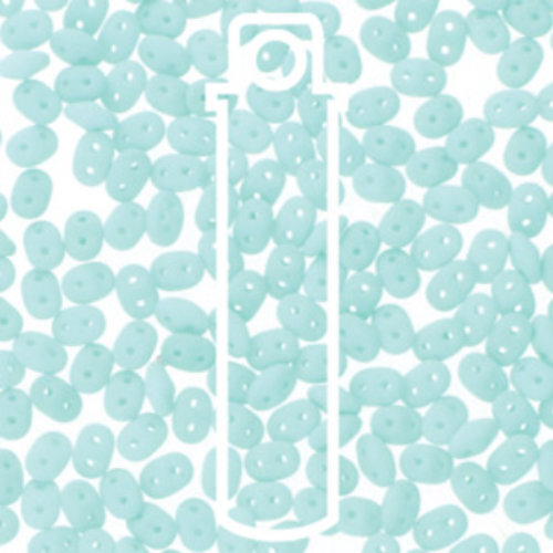 Super Duo 2.5mm x 5mm - DU0502010-92928 - Matte Bondeli Mint - 22.5gm Tube