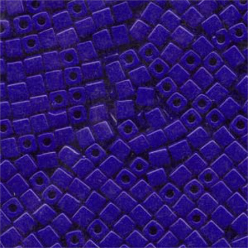 Miyuki 4mm (SB4) Square Bead - SB4-414 - Opaque Cobalt - 250gm Bag