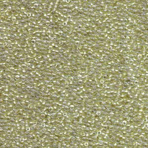 Miyuki 15/0 Rocaille Bead - 15-91527 - Sparkle Peridot Lined Crystal - 250gm Bag