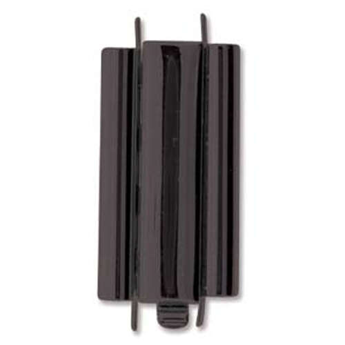 Beadslide Clasp Smooth Plain - Black - CLSP216BK-30