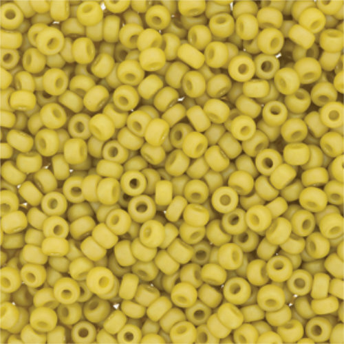 Miyuki 8/0 Rocaille Bead - 8-94692 - Frost Opaque Glaze Rainbow Yellow - 100gm Bag