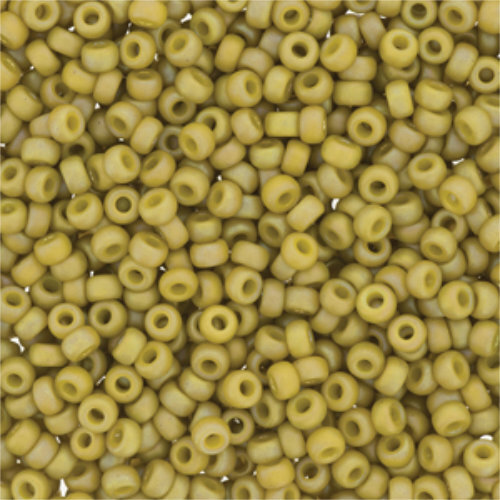 Miyuki 8/0 Rocaille Bead - 8-94693 - Frost Opaque Glaze Rainbow Pistachio - 100gm Bag