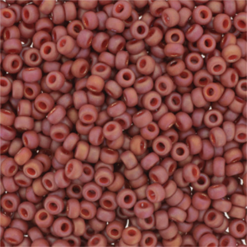 Miyuki 8/0 Rocaille Bead - 8-94695 - Frost Opaque Glaze Rainbow Cardinal - 100gm Bag