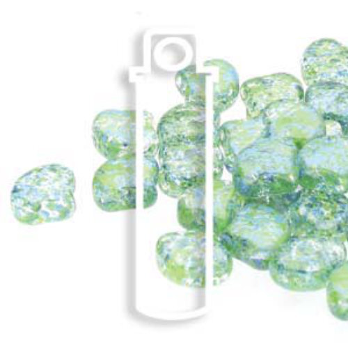 Ginko Leaf 7.5mm x 7.5mm - GNK8700030-24404 - Confetti Splash Blue Green - 22gm Tube