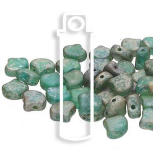 Ginko Leaf 7.5mm x 7.5mm - GNK8760020-83500 - Matte Aquamarine Rembrandt - 22gm Tube