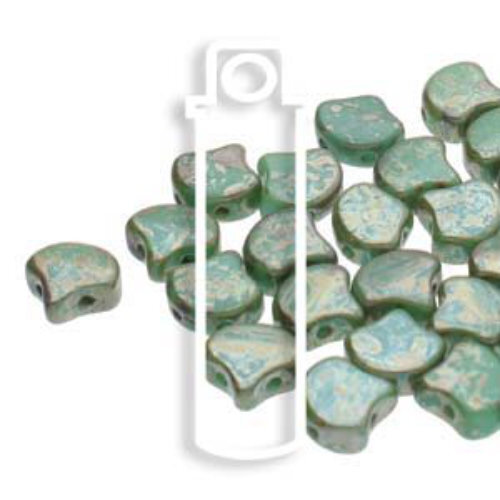 Ginko Leaf 7.5mm x 7.5mm - GNK8763130-43500 - Turquoise Green Rembrandt - 22gm Tube