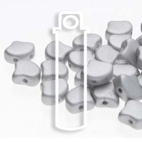 Ginko Leaf 7.5mm x 7.5mm - GNK8702010-29405 - Matte Metallic Silver - 22gm Tube