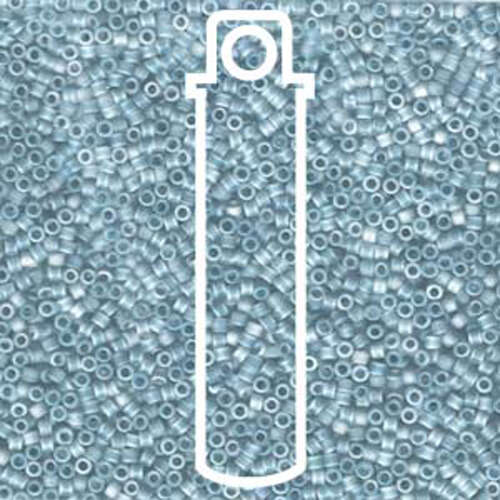 Miyuki 11/0 Delica Bead - DB1284 - Matte Transparent Ocean Blue - 7.2gm Tube
