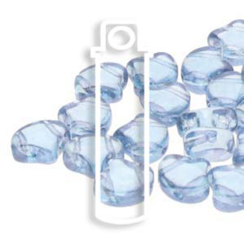 Ginko Leaf 7.5mm x 7.5mm - GNK8700030-14464 - Transparent Blue Luster - 22gm Tube