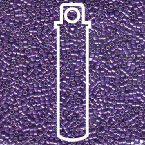 Miyuki 11/0 Delica Bead - DB430 - Galvanized Dyed Purple - 7.2gm Tube
