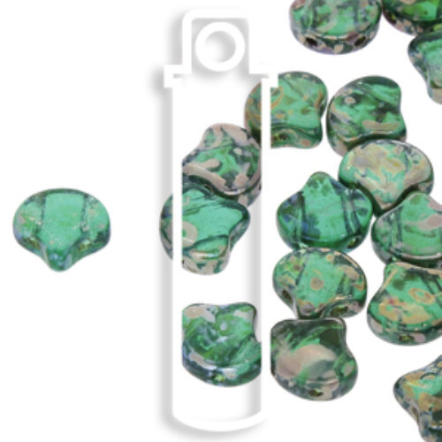 Ginko Leaf 7.5mm x 7.5mm - GNK8750720-43500 - Emerald Rembrandt - 22gm Tube