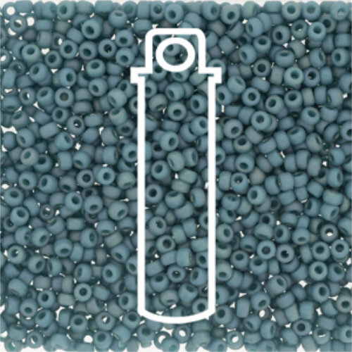 Miyuki 11/0 Rocaille Bead - 11-94702 - Frost Opaque Glaze Rainbow Peacock - 24gm Tube