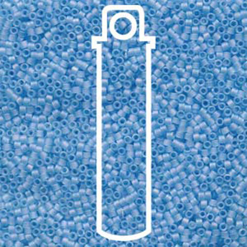 Miyuki 11/0 Delica Bead - DB861 - Matte Transparent Sky Blue AB - 7.2gm Tube