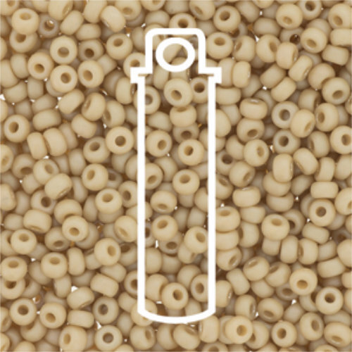 Miyuki 8/0 Rocaille Bead - 8-94691 - Frost Opaque Glaze Rainbow Ivory - 22gm Tube