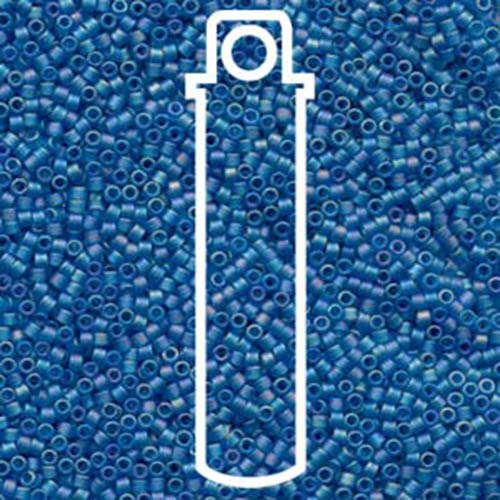 Miyuki 11/0 Delica Bead - DB862 - Matte Transparent Light Blue AB - 7.2gm Tube