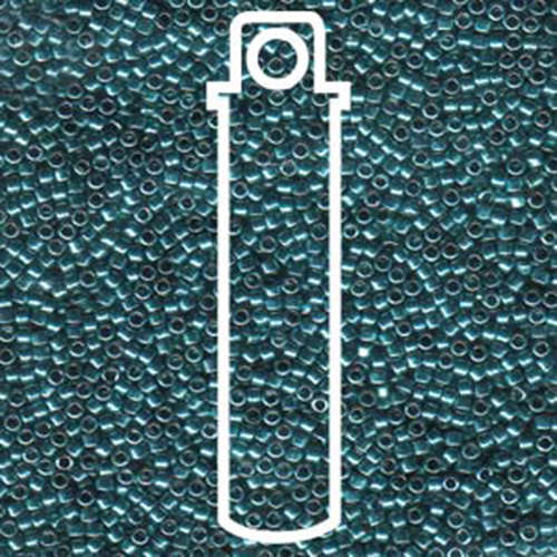 Miyuki 11/0 Delica Bead - DB432 - Galvanized Dyed Peacock Blue - 7.2gm Tube