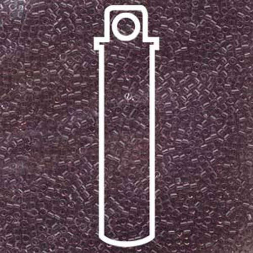 Miyuki 11/0 Delica Bead - DB711 - Transparent Smoky Amethyst - 7.2gm Tube
