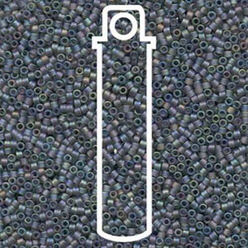 Miyuki 11/0 Delica Bead - DB863 - Matte Gray AB - 7.2gm Tube