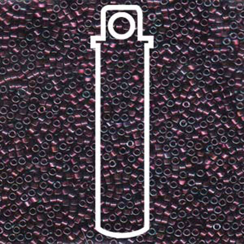 Miyuki 11/0 Delica Bead - DB1004 - Metallic Red Purple Gold Iris - 7.2gm Tube