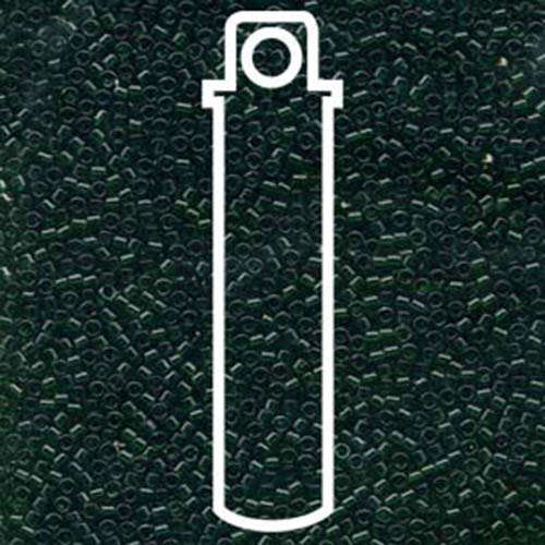 Miyuki 11/0 Delica Bead - DB713 - Transparent Green - 7.2gm Tube