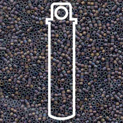 Miyuki 11/0 Delica Bead - DB865 - Matte Transparent Brown AB - 7.2gm Tube