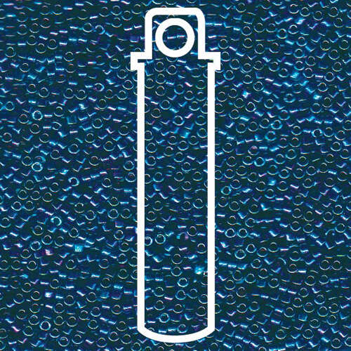 Miyuki 11/0 Delica Bead - DB1006 - Metallic Blue Green Gold Iris - 7.2gm Tube
