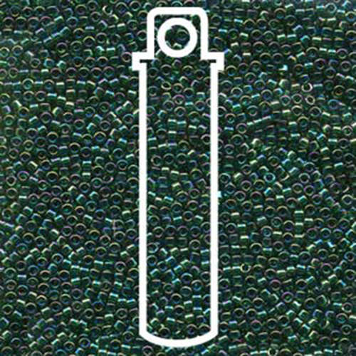 Miyuki 11/0 Delica Bead - DB175 - Transparent Emerald AB - 7.2gm Tube