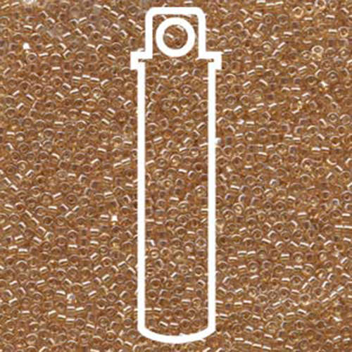 Miyuki 11/0 Delica Bead - DB101 - Light Topaz Luster - 7.2gm Tube