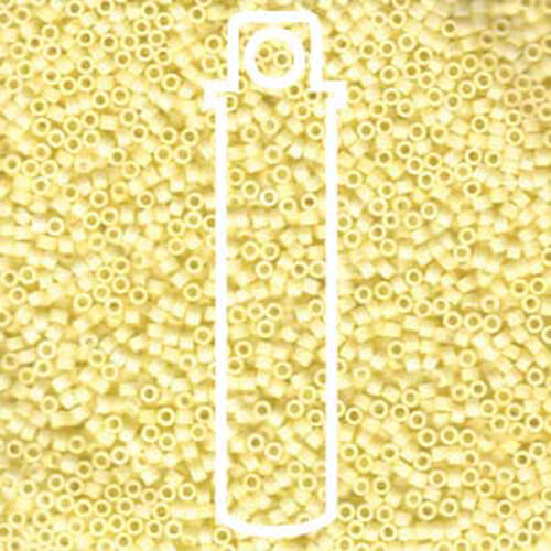 Miyuki 11/0 Delica Bead - DB1511 - Matte Opaque Pale Yellow - 7.2gm Tube