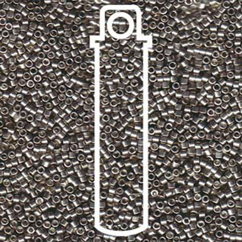 Miyuki 11/0 Delica Bead - DB436 - Galvanized Dyed Pewter - 7.2gm Tube