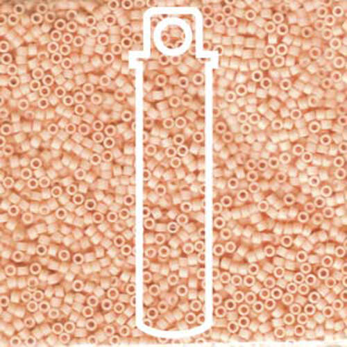 Miyuki 11/0 Delica Bead - DB1512 - Matte Opaque Light Peach - 7.2gm Tube
