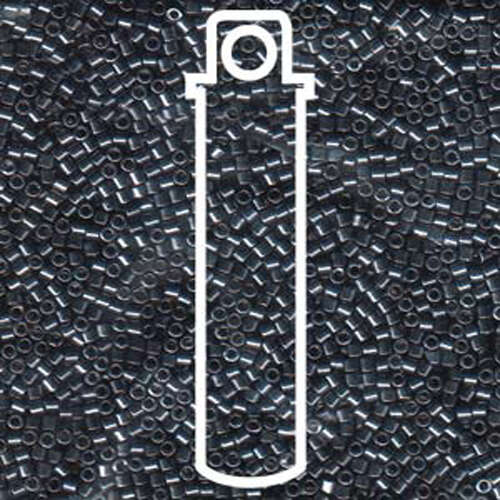 Miyuki 11/0 Delica Bead - DB453 - Galvanized Dyed Dark Gunmetal - 7.2gm Tube