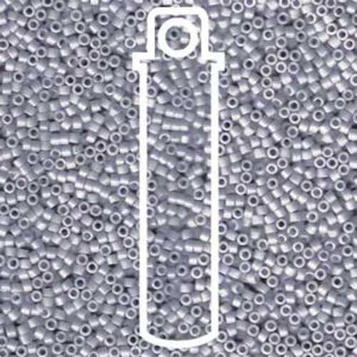 Miyuki 11/0 Delica Bead - DB1139 - Opaque Ghost Gray - 7.2gm Tube