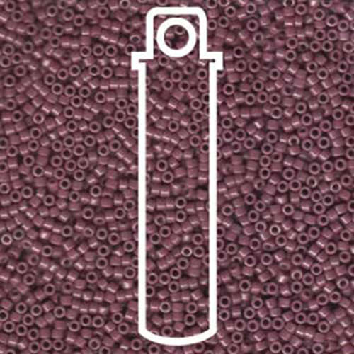Miyuki 11/0 Delica Bead - DB265 - Opaque Mauve Luster - 7.2gm Tube
